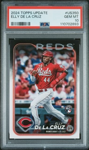 Graded 2024 Topps Update Elly De La Cruz #US350 Rookie RC Card PSA 10