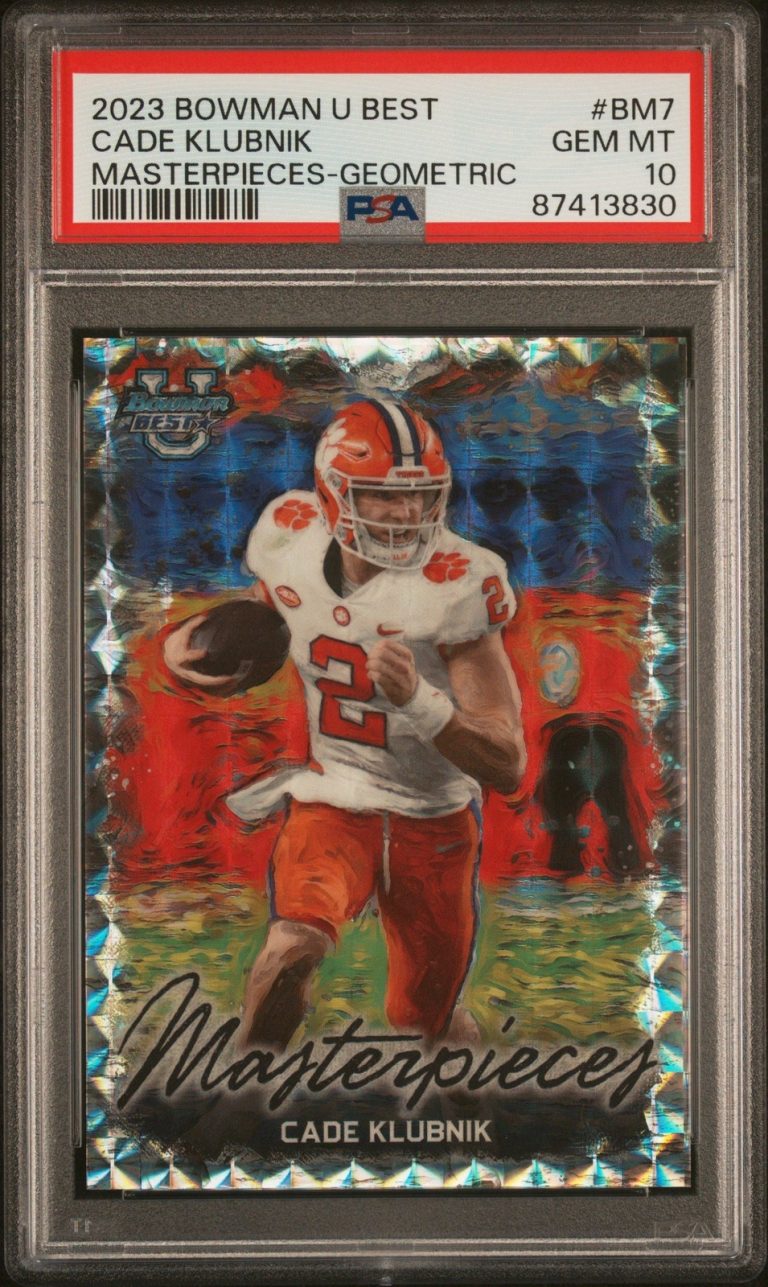 Graded 2023 Bowman U Best Cade Klubnik #BM7 Geometric RC Card PSA 10