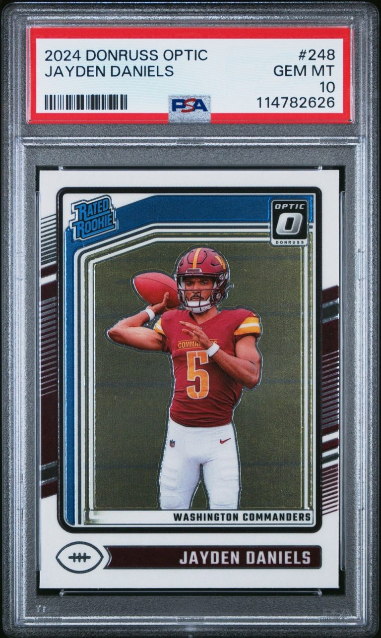 Graded 2024 Panini Donruss Optic Jayden Daniels #248 Rookie Card PSA 10