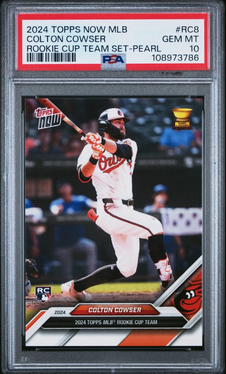 Graded 2024 Topps Now Colton Cowser #RC8 Rookie Cup Pearl Card PSA 10