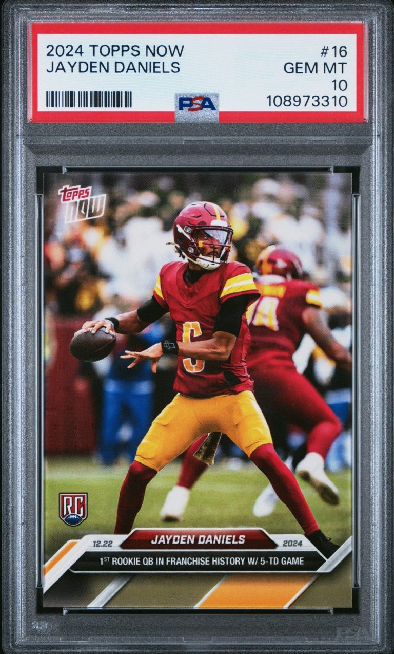 Graded 2024 Topps Now Jayden Daniels #16 Rookie RC Card PSA 10 Gem Mint