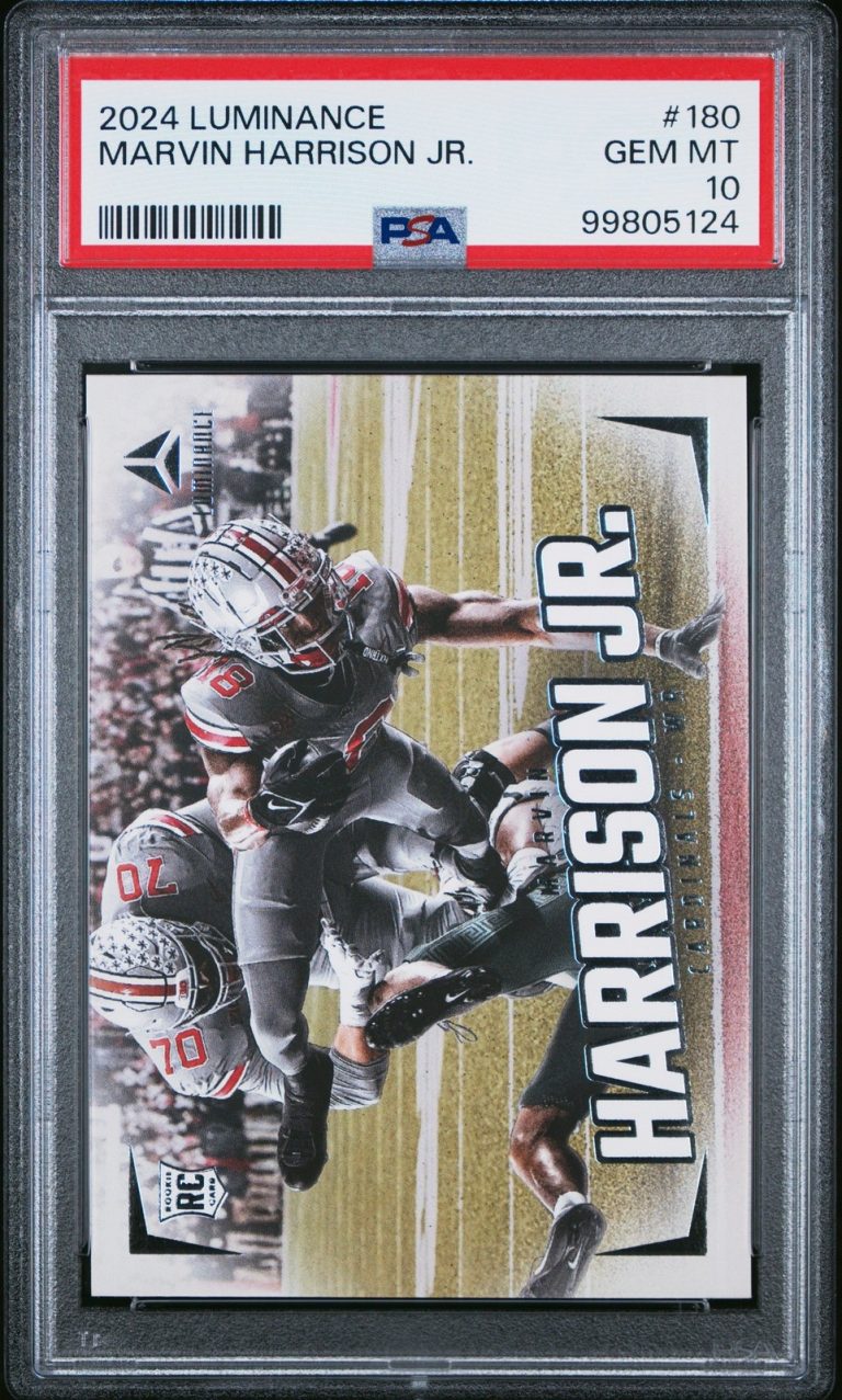 Graded 2024 Panini Luminance Marvin Harrison Jr #180 Rookie Card PSA 10