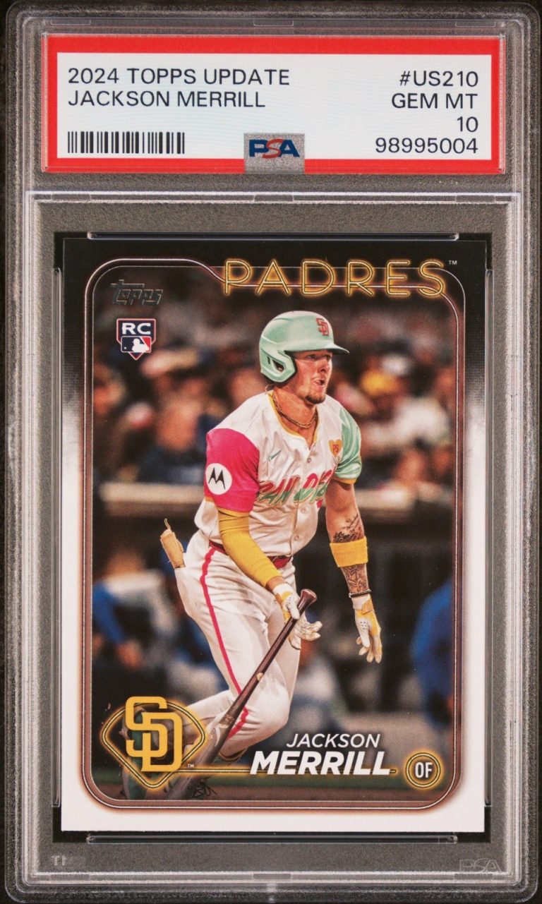 Graded 2024 Topps Update Jackson Merrill #US210 Rookie RC Card PSA 10