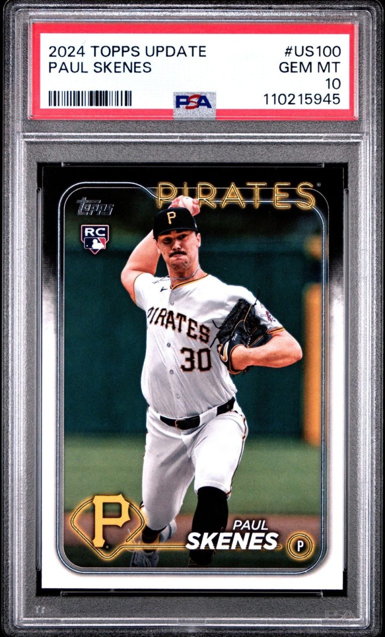 Graded 2024 Topps Update Paul Skenes #US100 Rookie RC Baseball Card PSA 10