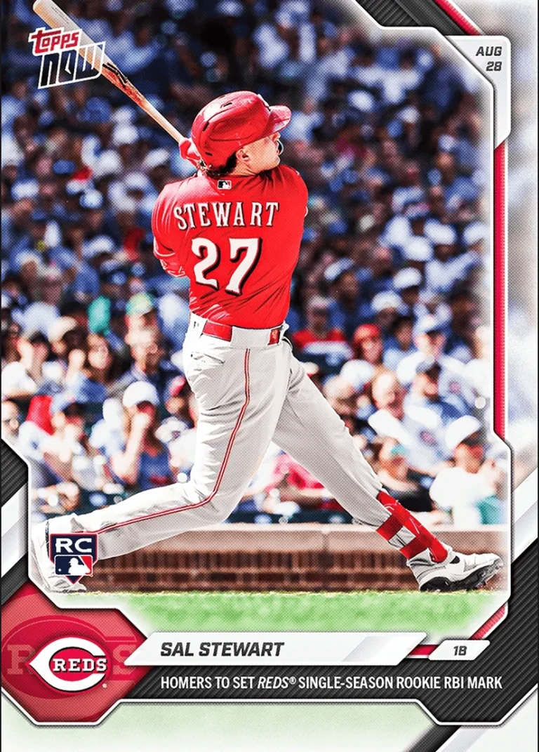 2026 Topps Now Sal Stewart #604 Cincinnati Reds Rookie RC Baseball Card