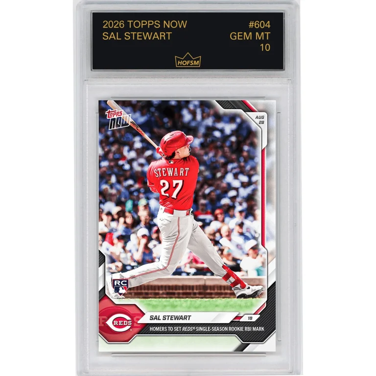 Graded 2026 Topps Now Sal Stewart #604 Rookie RC Baseball Card HOFSM 10