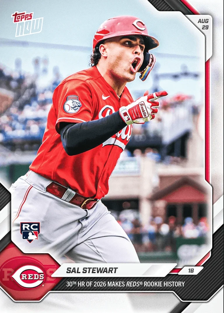 2026 Topps Now Sal Stewart #613 Cincinnati Reds Rookie RC Baseball Card