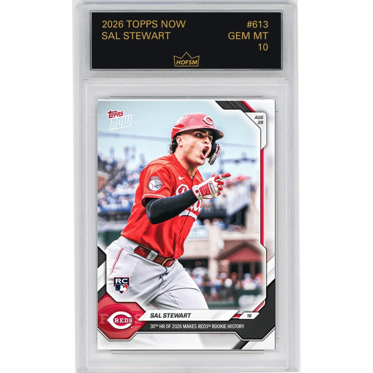 Graded 2026 Topps Now Sal Stewart #613 Rookie RC Baseball Card HOFSM 10