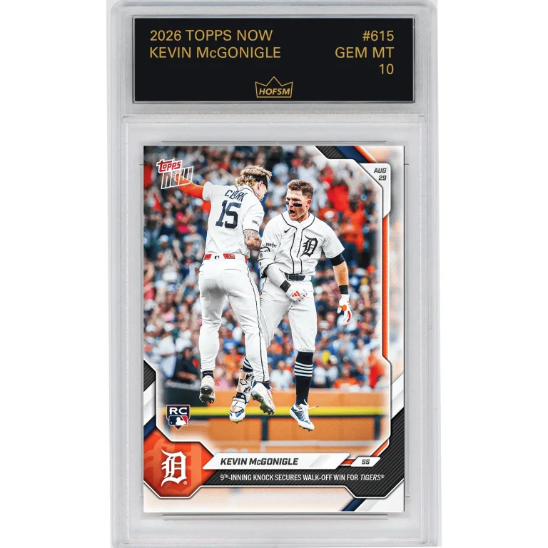 Graded 2026 Topps Now Kevin McGonigle #615 Rookie RC Baseball Card HOFSM 10