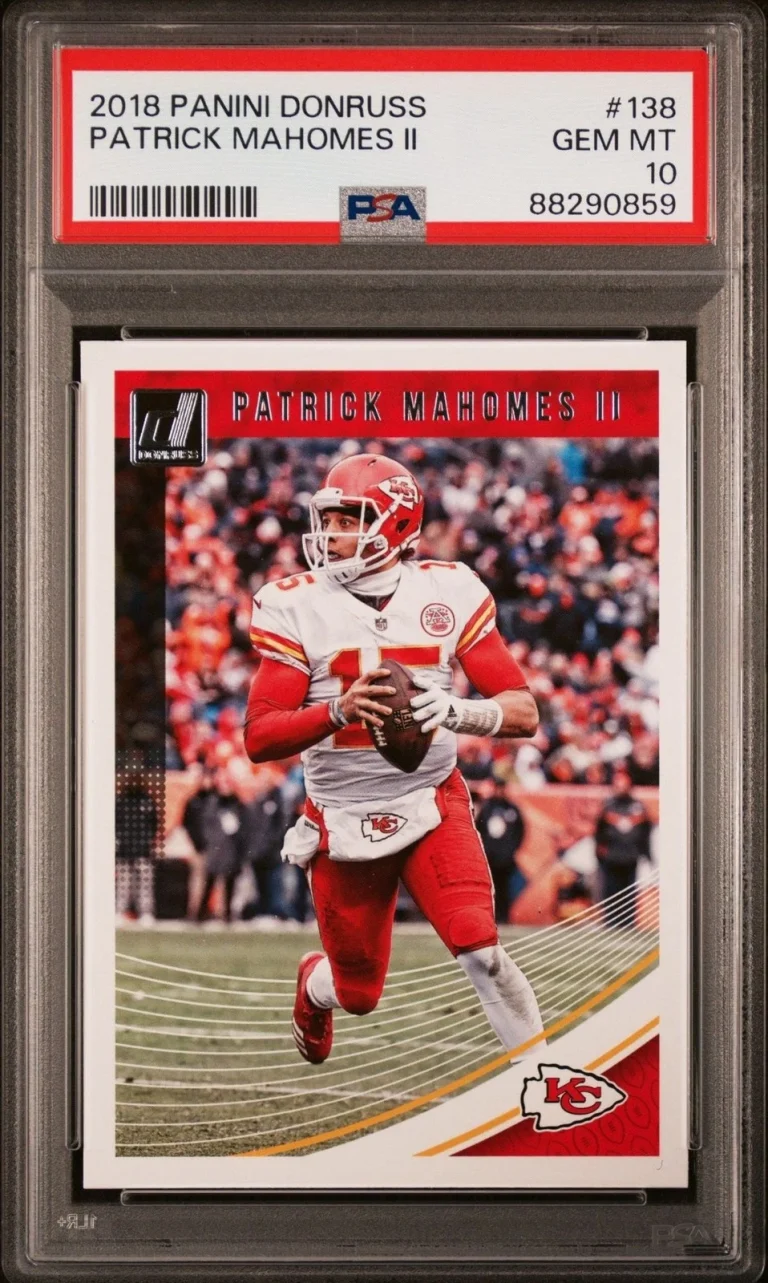 Graded 2018 Panini Donruss Patrick Mahomes II #138 2nd Year Card PSA 10