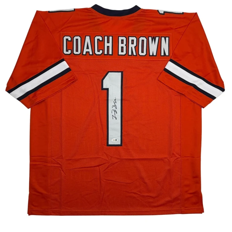 Autographed/Signed Coach Fran Brown Syracuse Orange College Jersey JSA COA