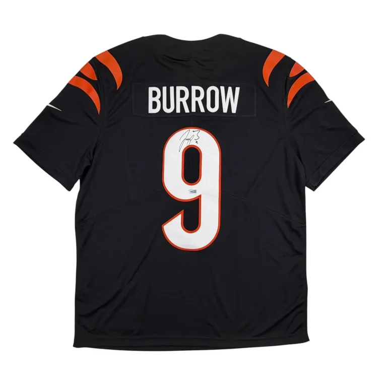 Autographed/Signed Joe Burrow Bengals Black Nike LTD Jersey Fanatics COA
