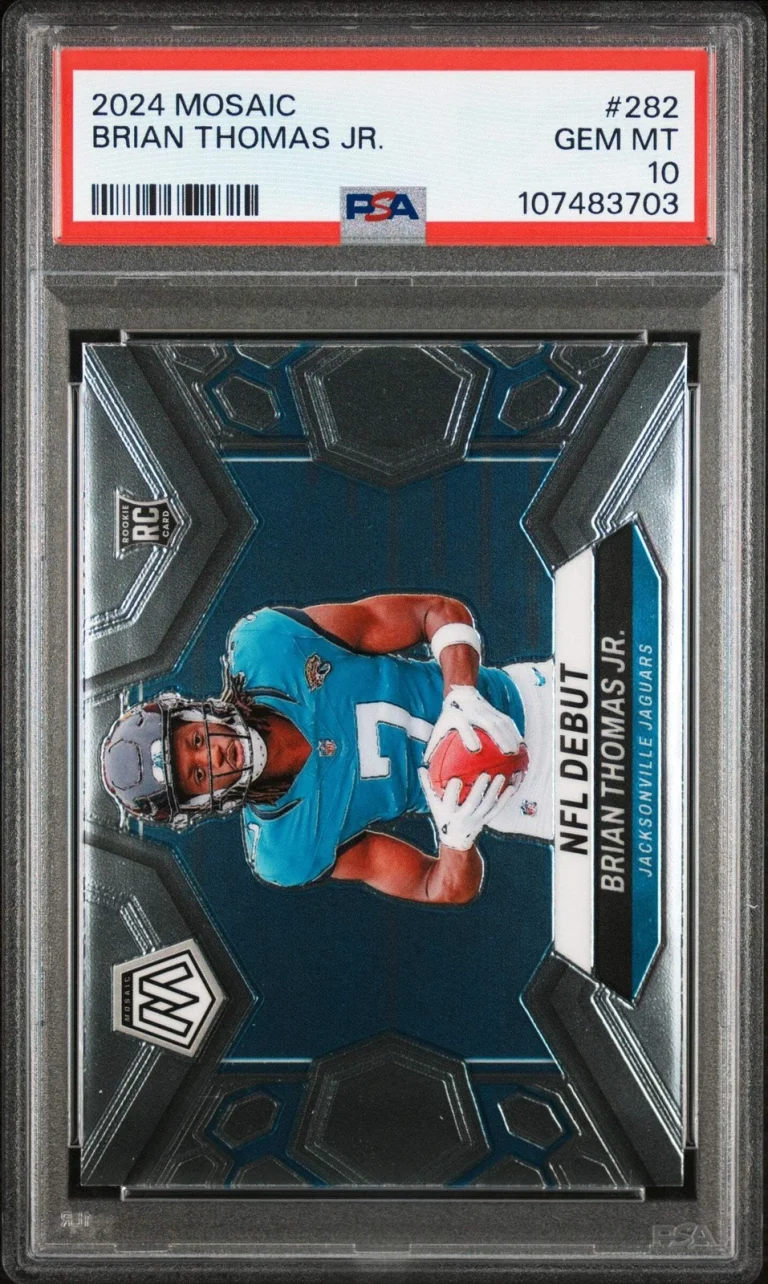 Graded 2024 Panini Mosaic Brian Thomas Jr #282 Rookie RC Football Card PSA 10