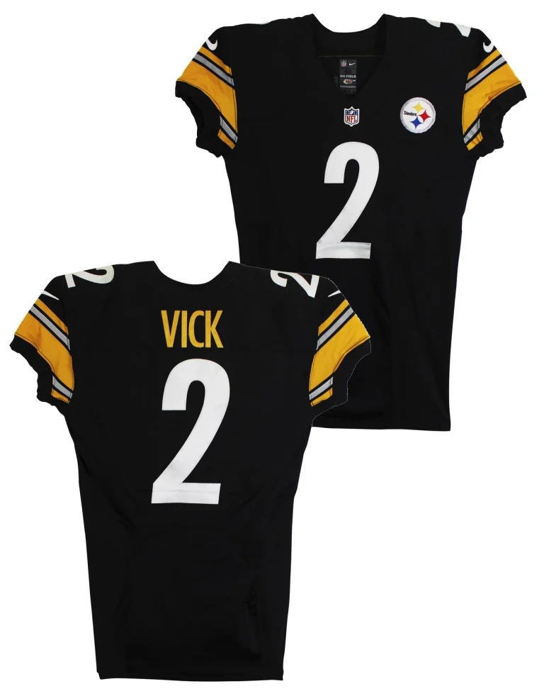 Steelers Michael Vick 2015 Final Game Used Black Nike Jersey SIA #260630M5