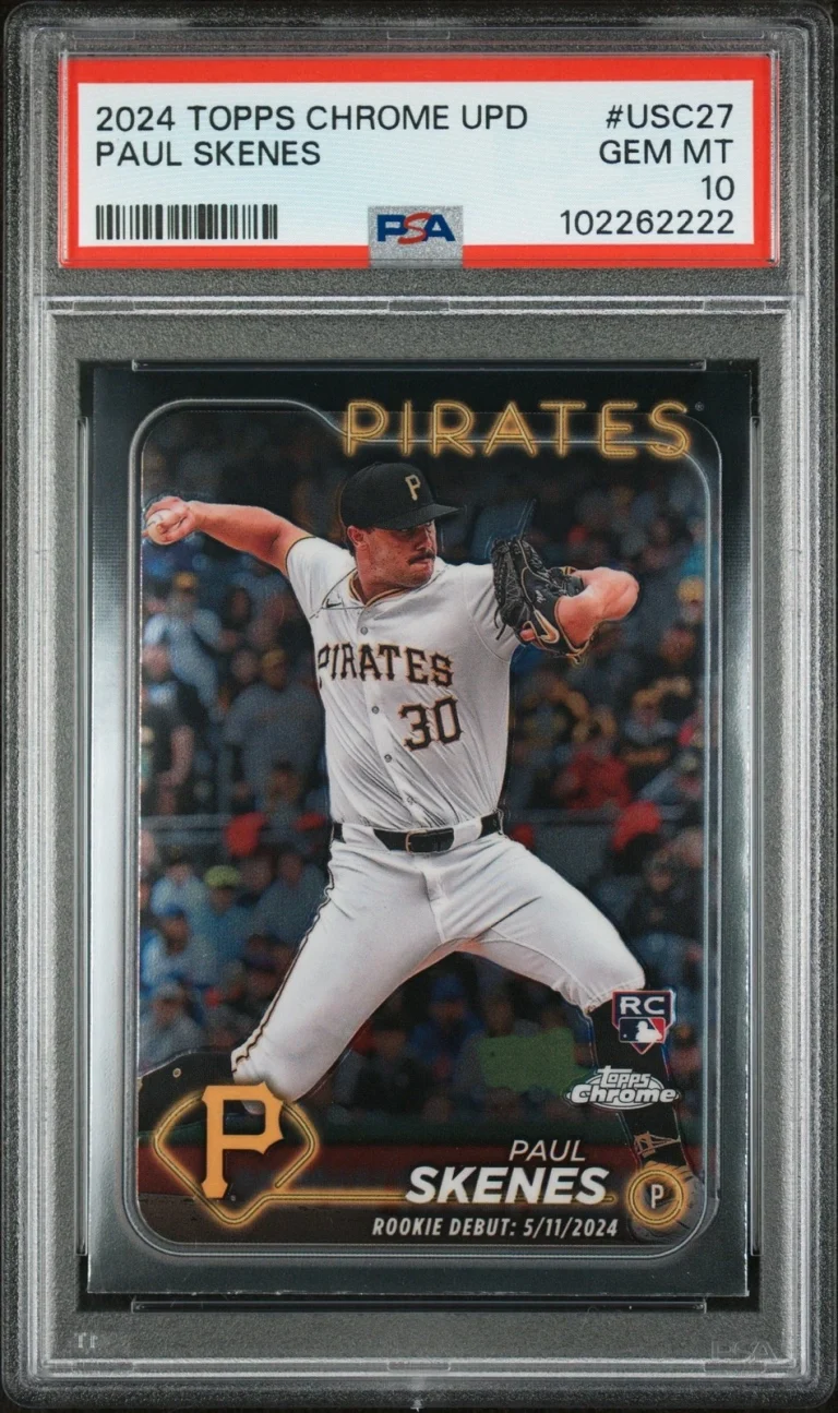Graded 2024 Topps Chrome Update Paul Skenes #USC27 Rookie Card PSA 10