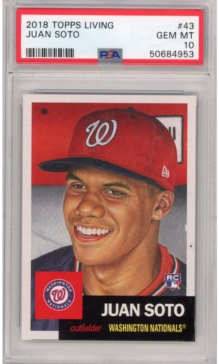 Graded 2018 Topps Living Juan Soto #43 Rookie RC Baseball Card PSA 10