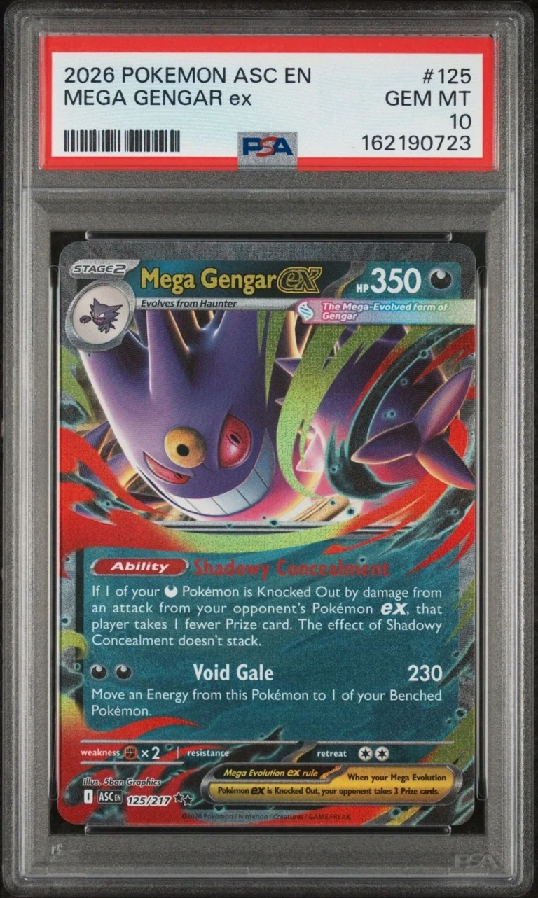Graded 2026 Pokemon ASC EN Mega Gengar Ex #125 Trading Card PSA 10 Gem Mint