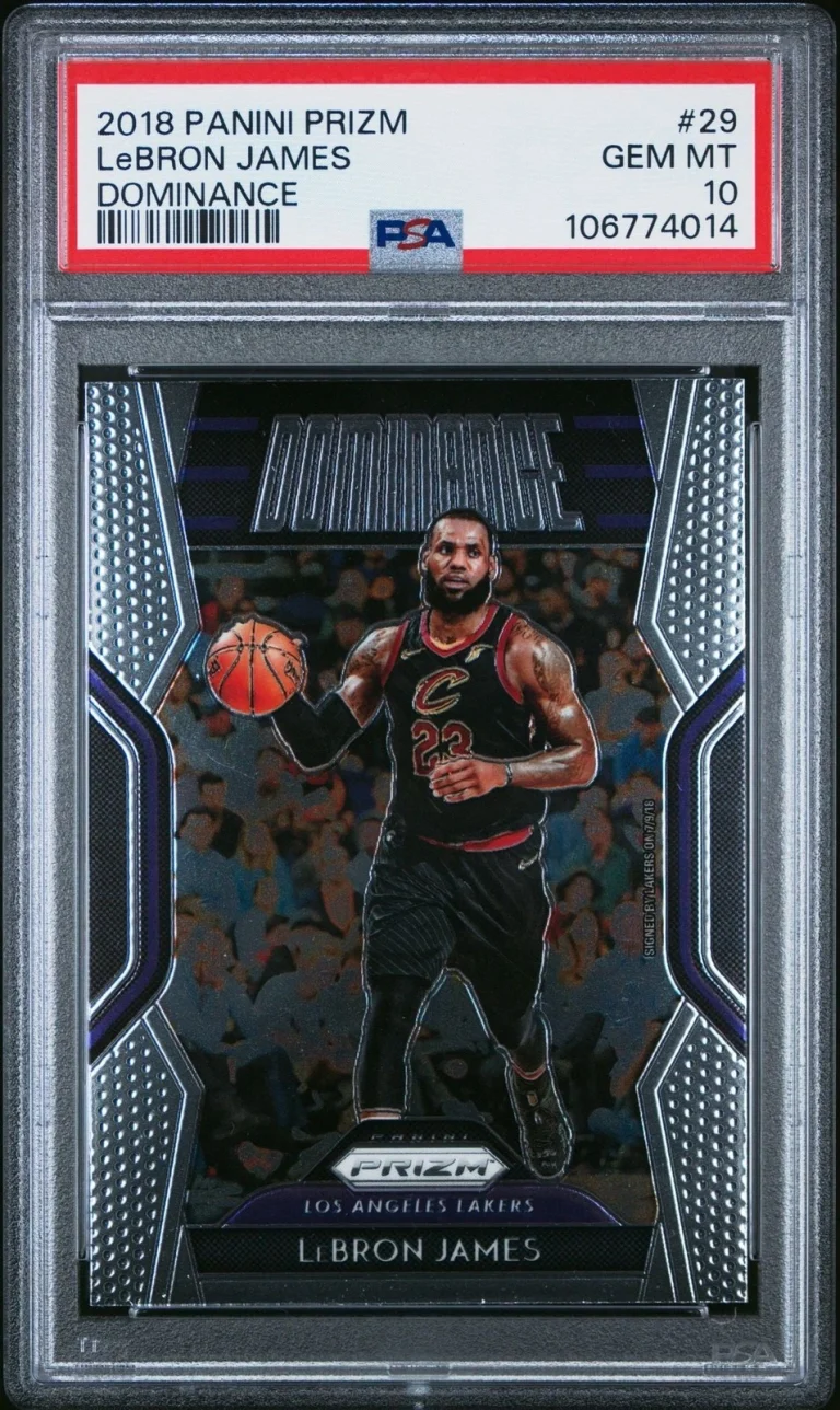 Graded 2018 Panini Prizm LeBron James #29 Dominance Card PSA 10 Gem Mint