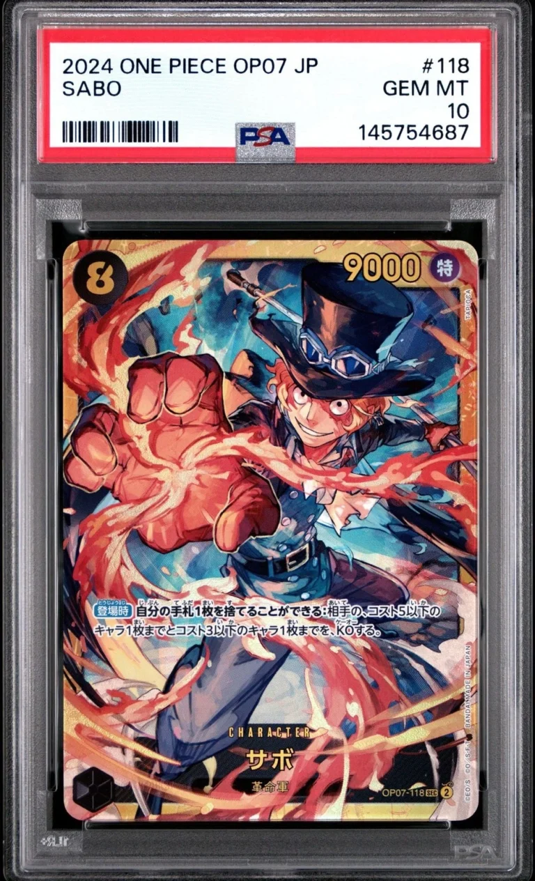 Graded 2024 Japanese One Piece Sabo #118 Trading Card Game PSA 10 Gem Mint