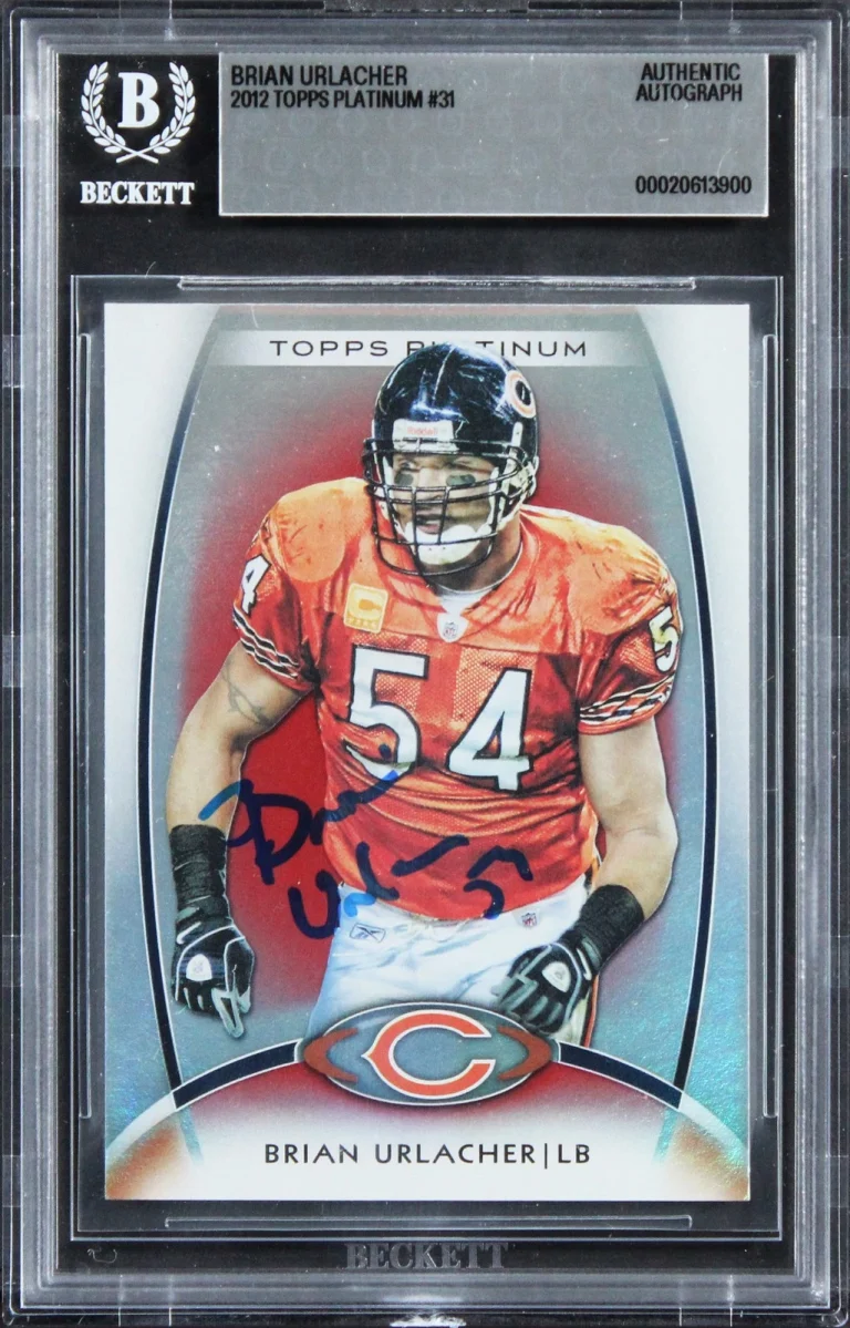 Bears Brian Urlacher Authentic Signed 2012 Topps Platinum #31 Card BAS Slabbed
