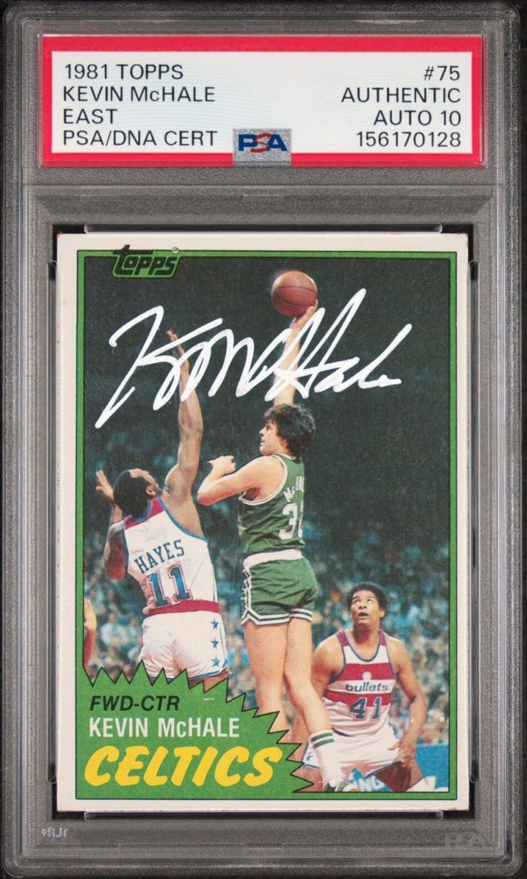 Graded 1981 Topps Kevin McHale #75 Autographed Rookie Card PSA/DNA Auto 10