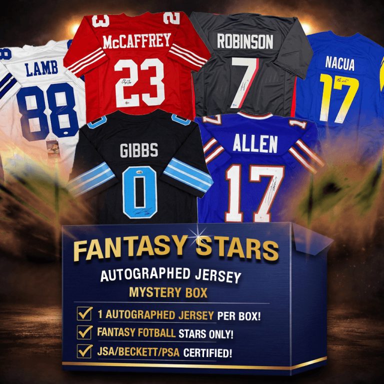 Fantasy Football Stars! Autographed/Signed Jersey Mystery Box JSA BAS COA