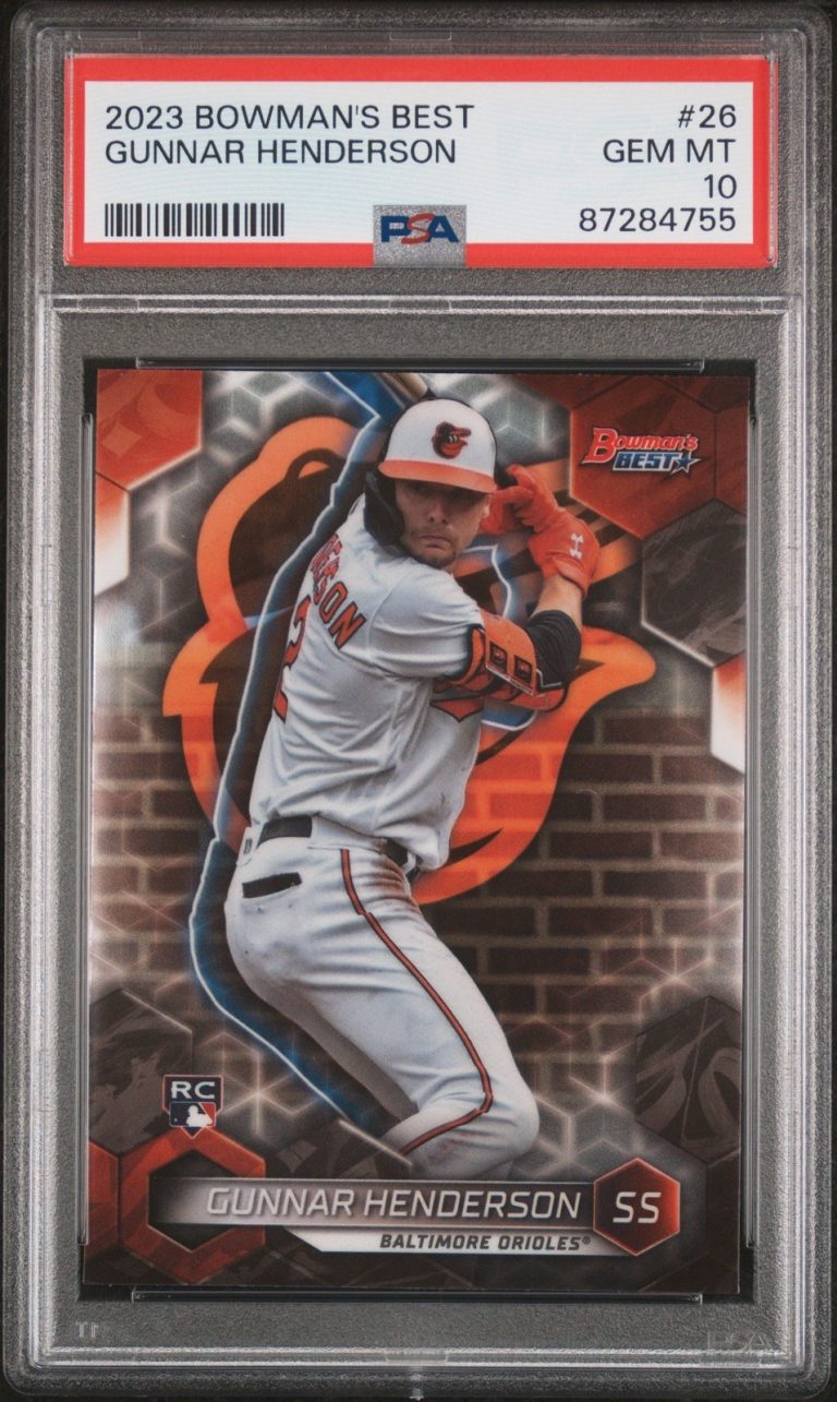 Graded 2023 Topps Bowmans Best Gunnar Henderson #26 Rookie Card PSA 10