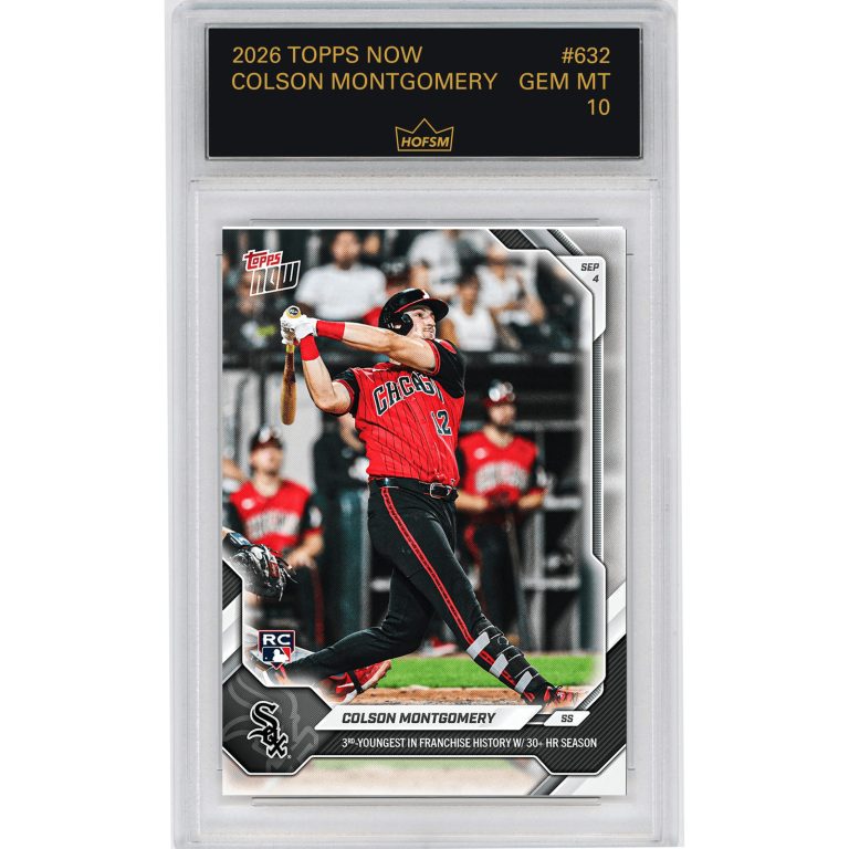 Graded 2026 Topps Now Colson Montgomery #632 RC Baseball Card HOFSM 10