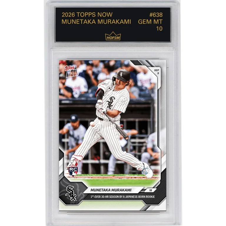 Graded 2026 Topps Now Munetaka Murakami #638 Rookie Baseball Card HOFSM 10