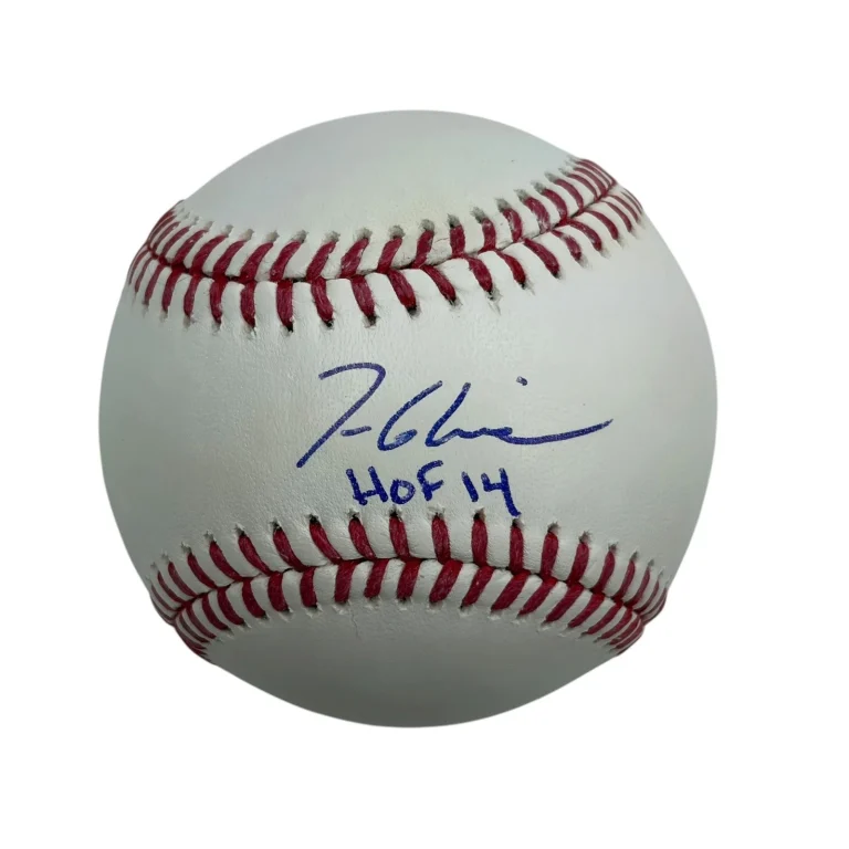 Autographed/Signed Tom Glavine HOF 14 Rawlings ROML Baseball JSA COA