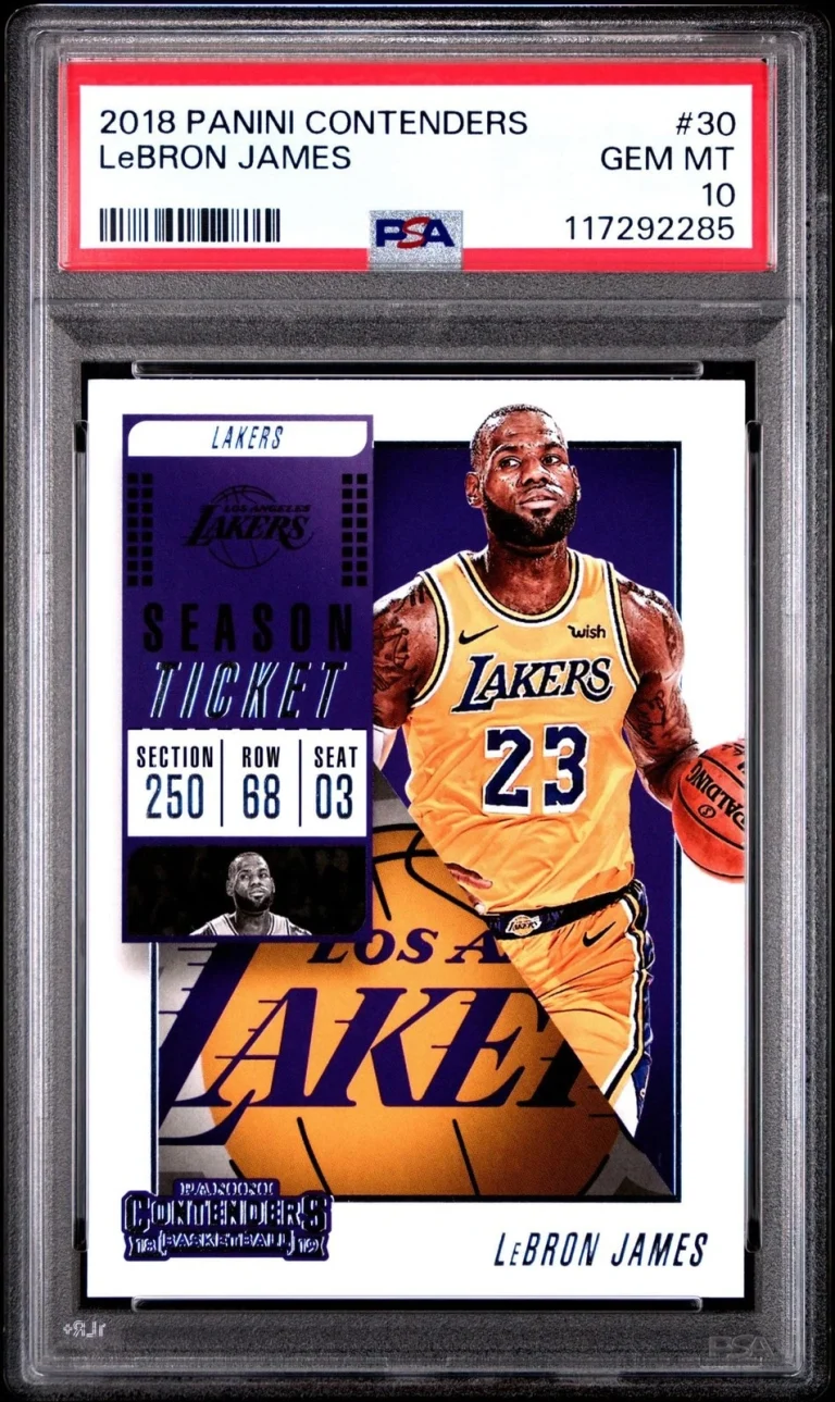 Graded 2019 Panini Contenders LeBron James #30 Basketball Card PSA 10 Mint