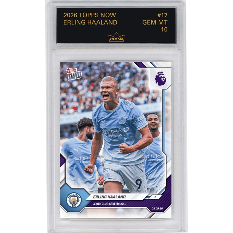 Graded 2026 Topps Now Erling Haaland #17 Soccer Card HOFSM 10 Gem Mint
