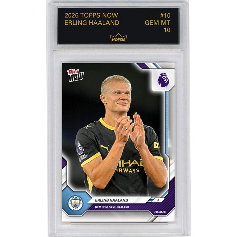 Graded 2026 Topps Now Erling Haaland #10 Soccer Card HOFSM 10 Gem Mint