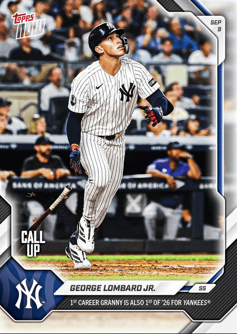 2026 Topps Now George Lombard Jr #656 New York Yankees Rookie Baseball Card