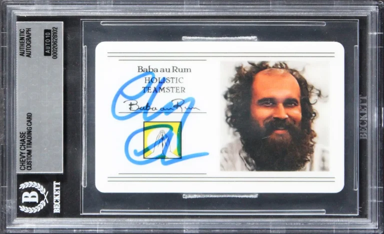 Chevy Chase Fletch Signed Custom Trading Card Auto Grade Gem Mint 10 BAS Slabbed