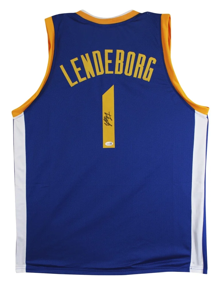 Yaxel Lendeborg Authentic Signed Blue Pro Style Jersey Autographed JSA Witness