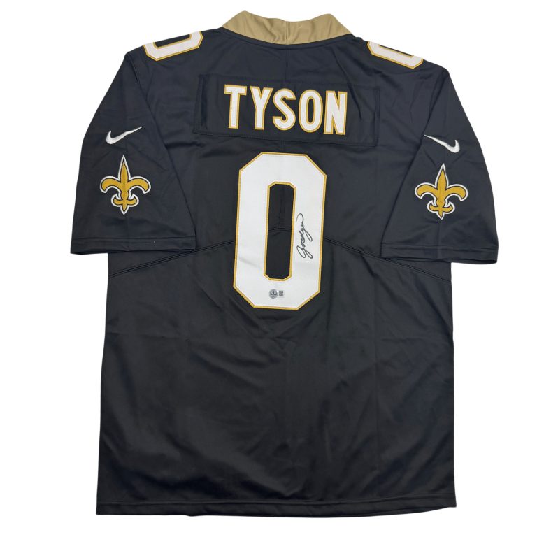 Autographed/Signed Jordyn Tyson New Orleans Black Football Jersey BAS COA