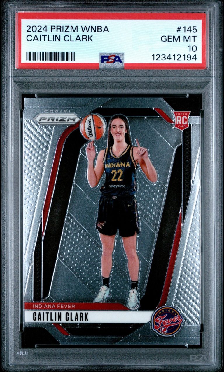 Graded 2024 Panini Prizm Caitlin Clark #145 Rookie Basketball Card PSA 10