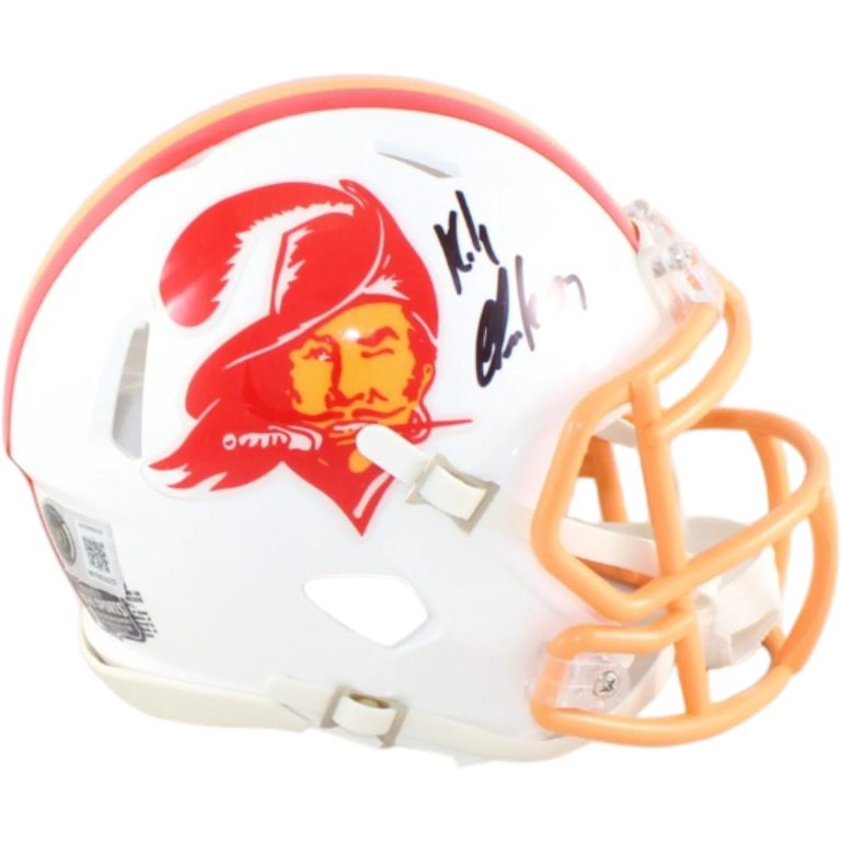 Rob Gronkowski Autographed Tampa Bay Buccaneers Min Helmet TB Beckett WIT 58342