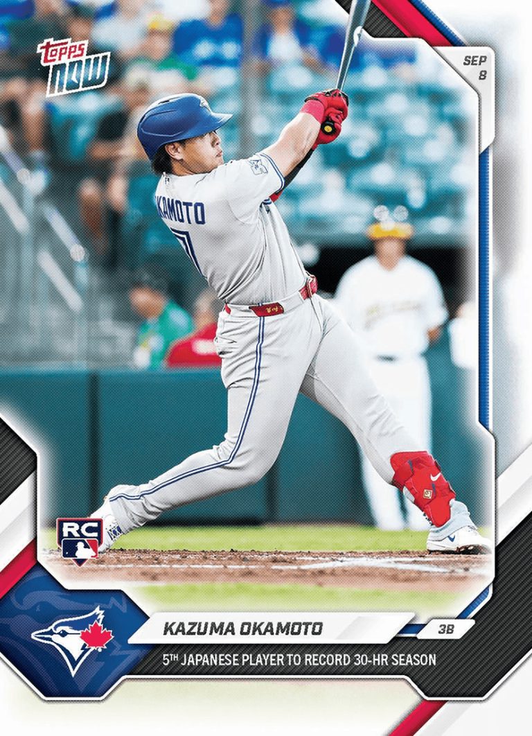 2026 Topps Now Kazuma Okamoto #649 Toronto Blue Jays Rookie Baseball Card