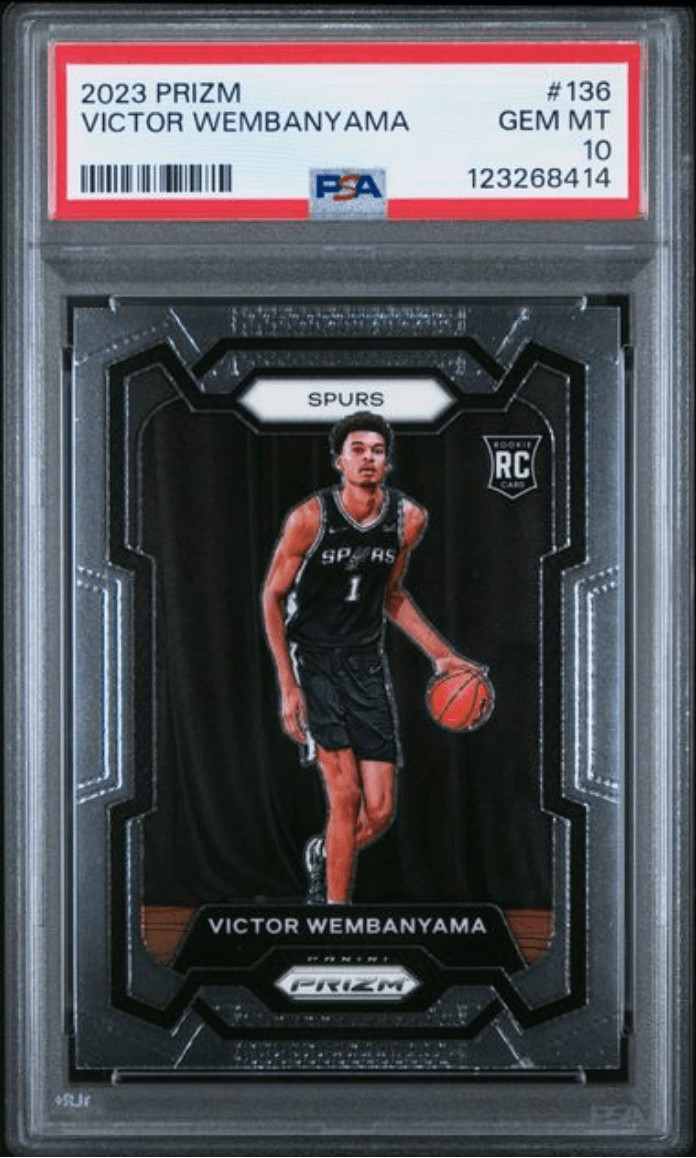 Graded 2023 Panini Prizm Victor Wembanyama #136 Rookie RC Card PSA 10