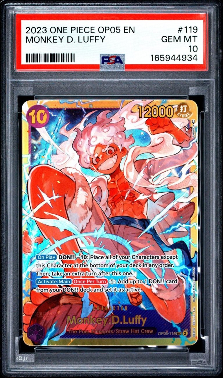 Graded 2023 One Piece EN Monkey D Luffy #119 OP05 Card PSA 10 Gem Mint