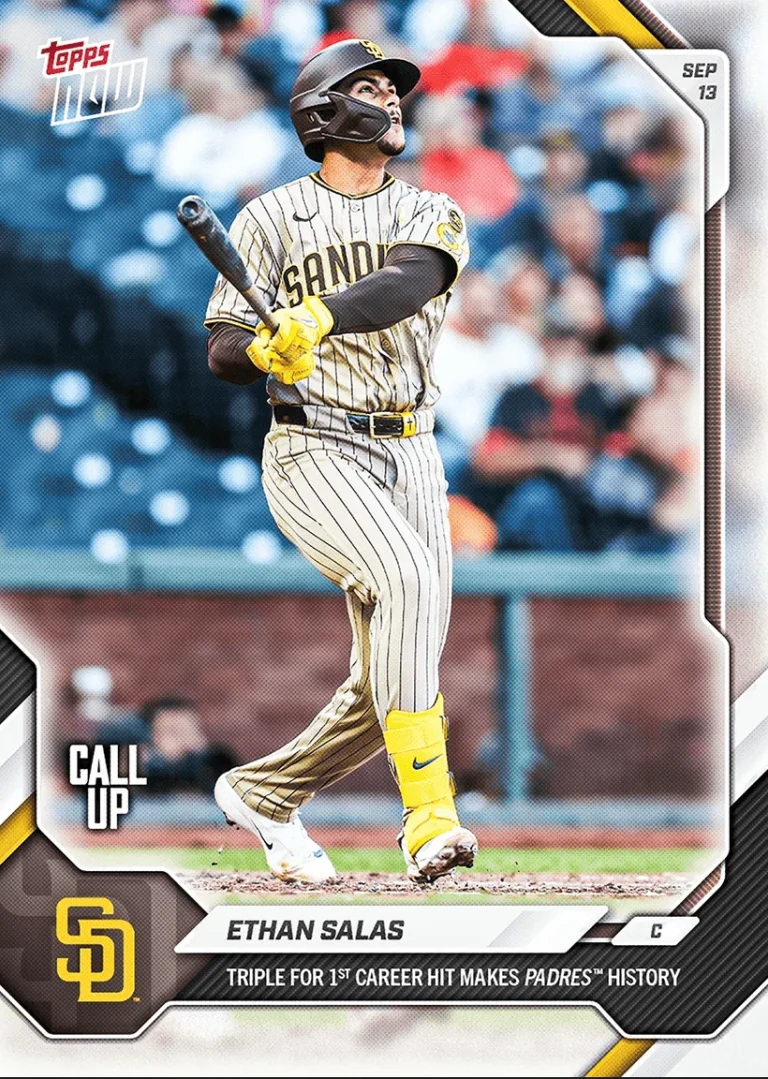 2026 Topps Now Ethan Salas #672 San Diego Padres Rookie RC Baseball Card