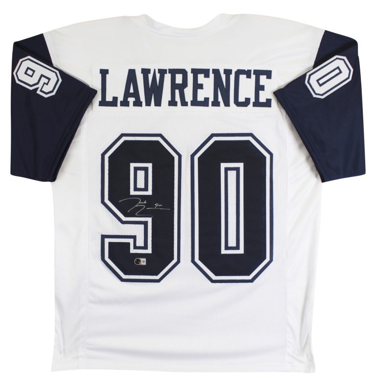 Demarcus Lawrence Authentic Signed White Pro Style Jersey BAS #BY031285