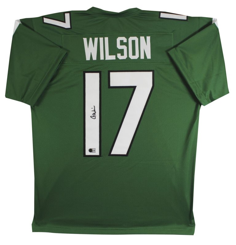Garrett Wilson Authentic Signed Green Pro Style Jersey Autographed BAS #BY031288