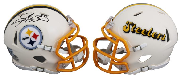 Steelers Hines Ward Authentic Signed Retro Speed Mini Helmet BAS Witnessed