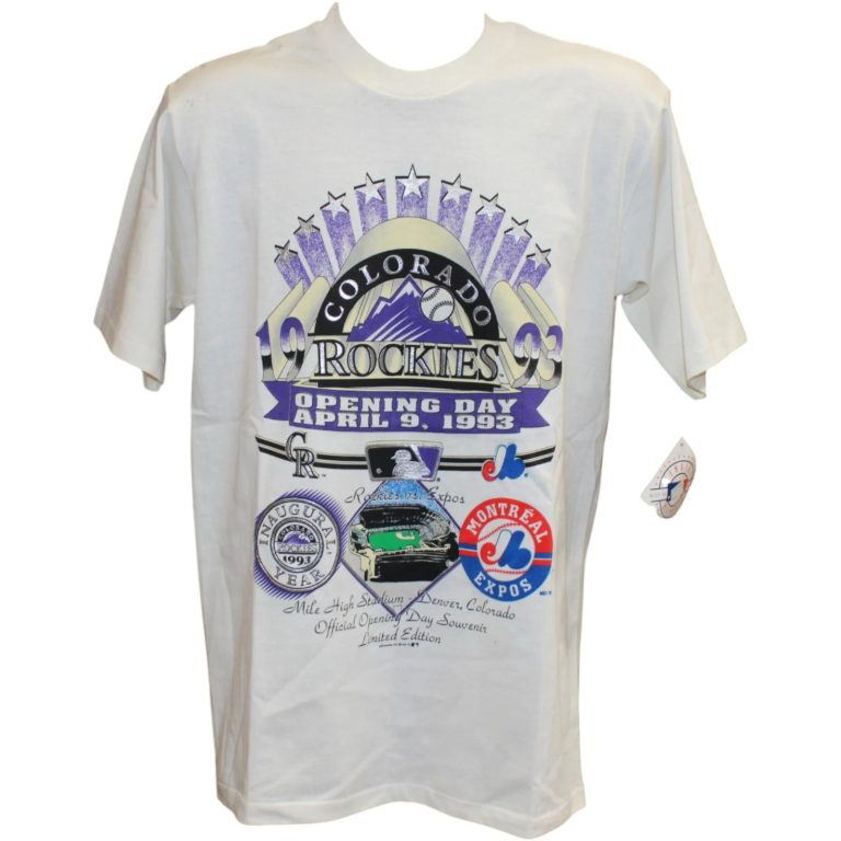 Colorado Rockies 1993 Opening Day Vs Montreal Expos Shirt Size M 58364