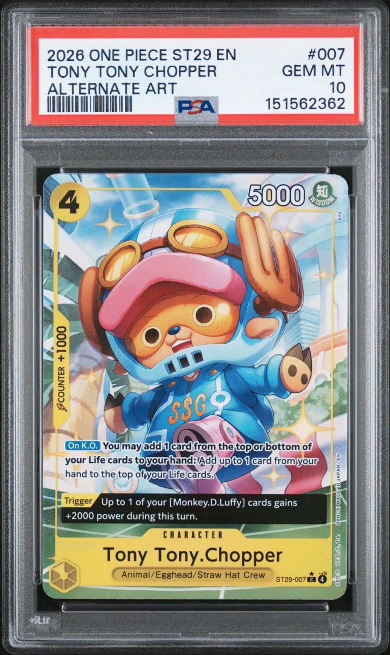 Graded 2026 One Piece Chopper 007 ST29 Alt Art Trading Card PSA 10 Gem Mint