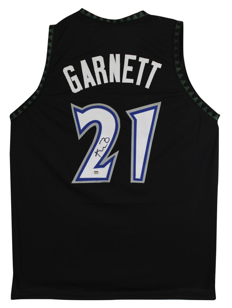 Kevin Garnett Authentic Signed Black Pro Style Jersey Autographed PSA/DNA