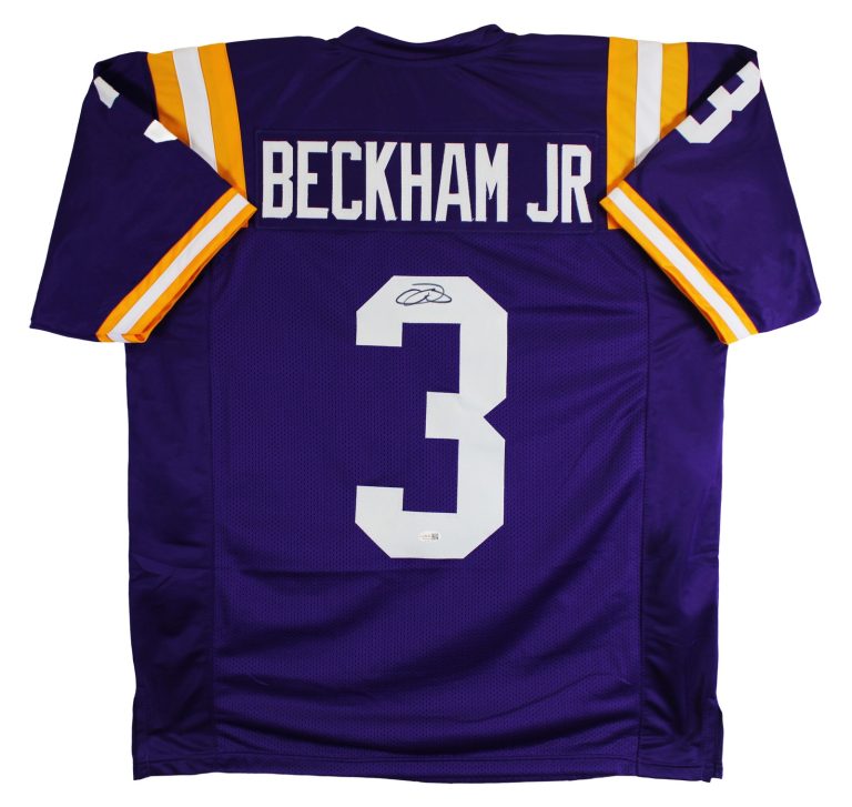 LSU Odell Beckham Jr. Authentic Signed Purple Pro Style Jersey JSA Witness